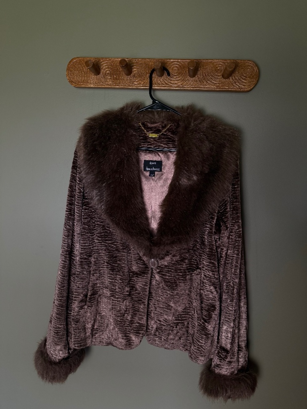 Vintage Faux fur Dennis basso jacket